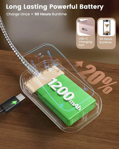 [Flash Sales!] Glocusent Clip-On Reading Light, New In, 26Leds, 5 Amber Colors Book Reading Light - Portable Clip on Light for Book Lovers