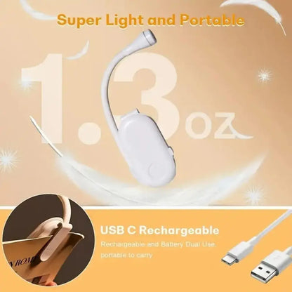 Portable Bookmark Light, Rechargeable LED Reading Light, Clip-On Reading Light, Bedside Reading Eye Protective Light, Book Light, Led Night Light #GLOBAL PICKS