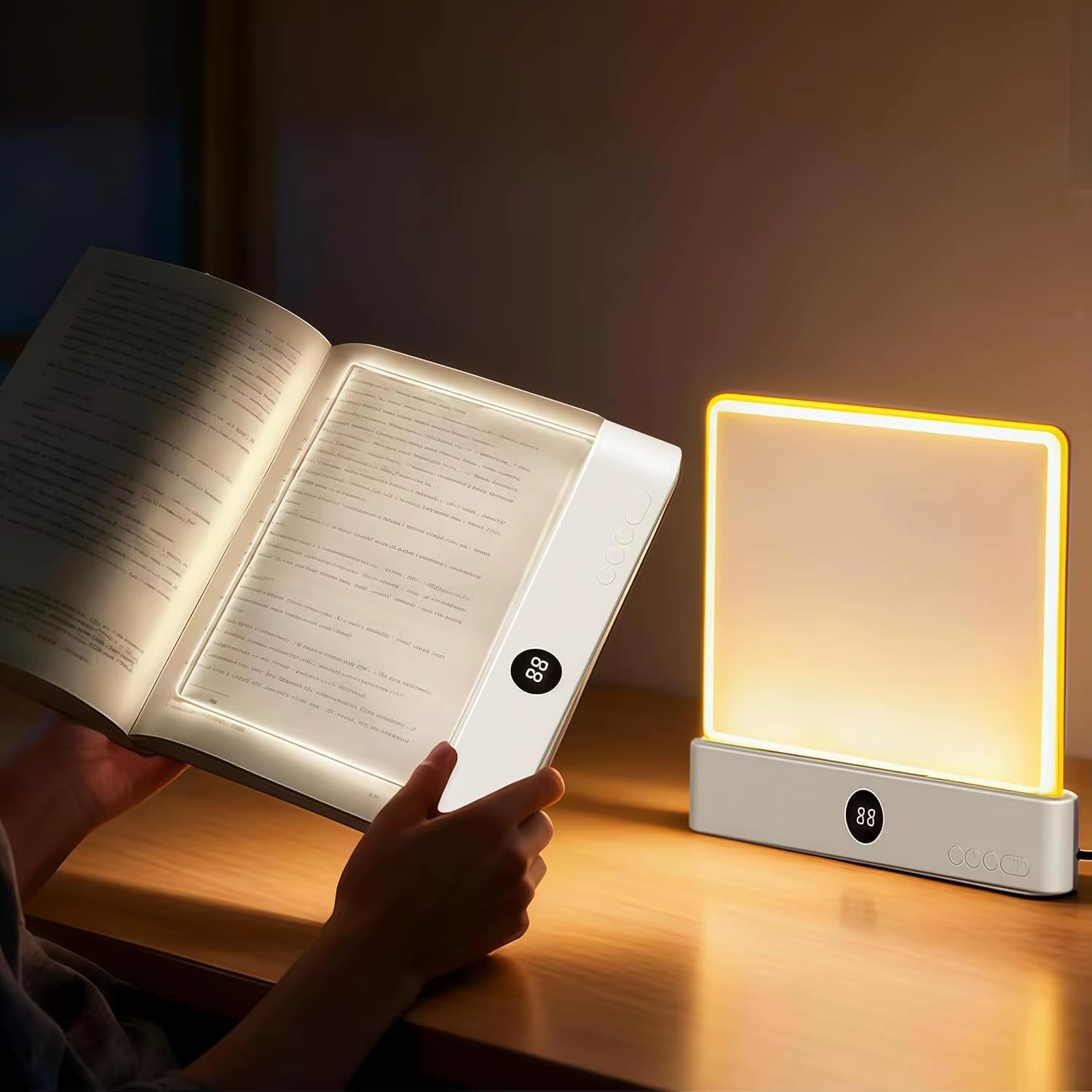 1Pc LED Flat Panel Night Vision Reading Light Eye Protection Reading Light Student Night Light Creative LED Book Eye Care Light