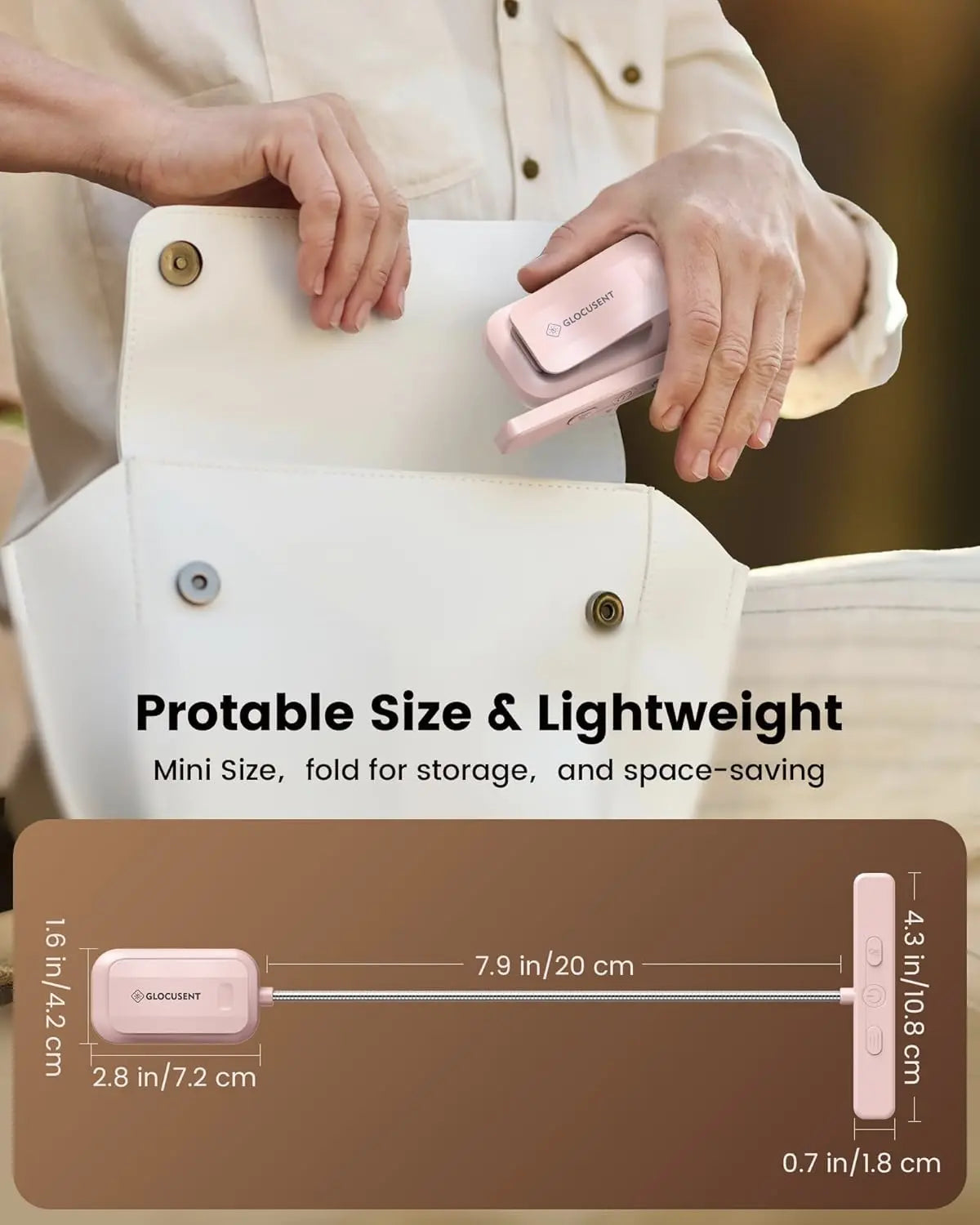 [Flash Sales!] Glocusent Clip-On Reading Light, New In, 26Leds, 5 Amber Colors Book Reading Light - Portable Clip on Light for Book Lovers