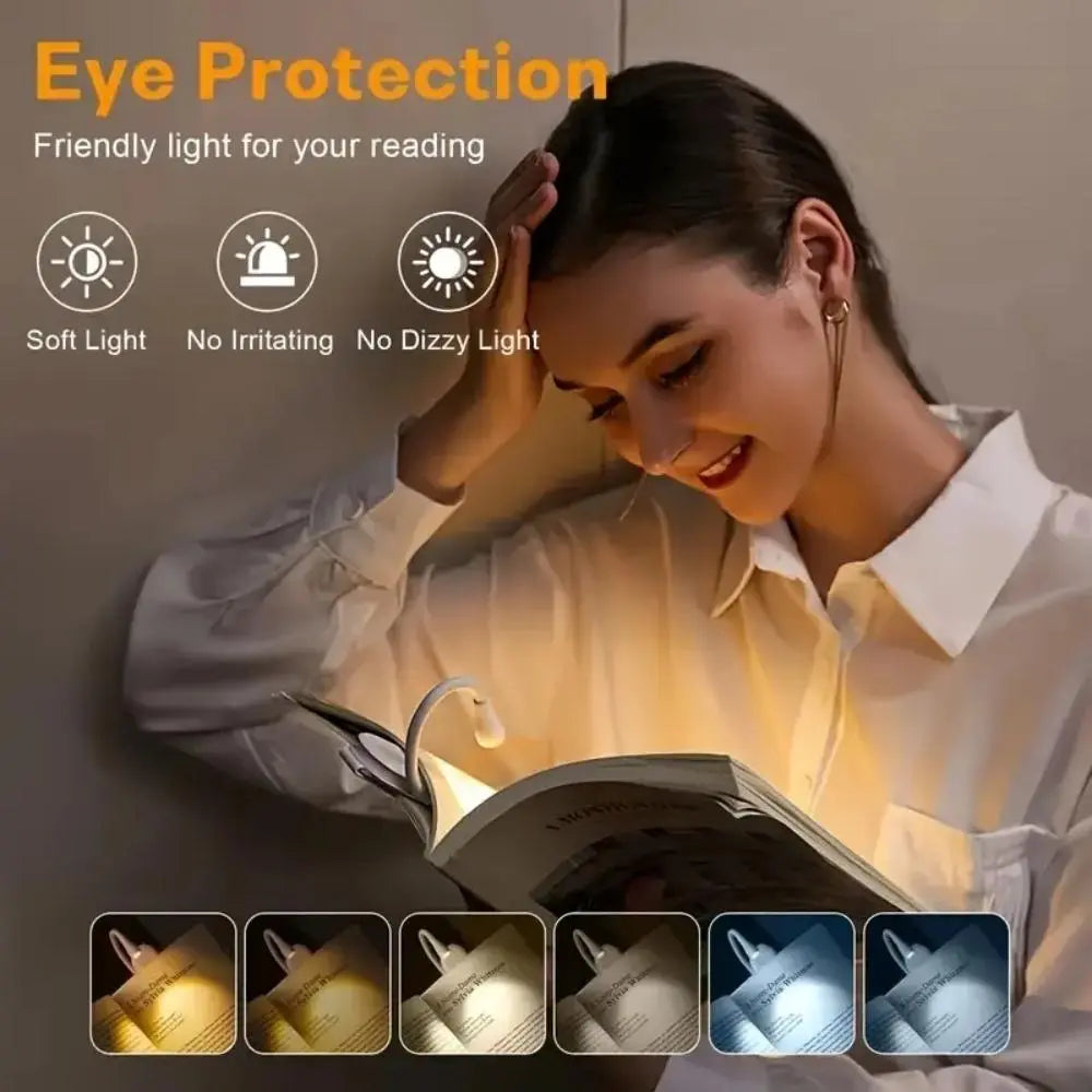 Portable Bookmark Light, Rechargeable LED Reading Light, Clip-On Reading Light, Bedside Reading Eye Protective Light, Book Light, Led Night Light #GLOBAL PICKS