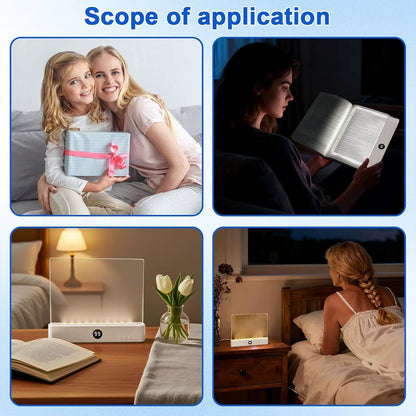1Pc LED Flat Panel Night Vision Reading Light Eye Protection Reading Light Student Night Light Creative LED Book Eye Care Light